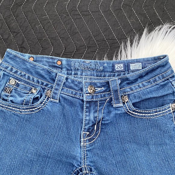 Miss Me Straight Leg Medium Wash Jeans - Picture 2 of 5